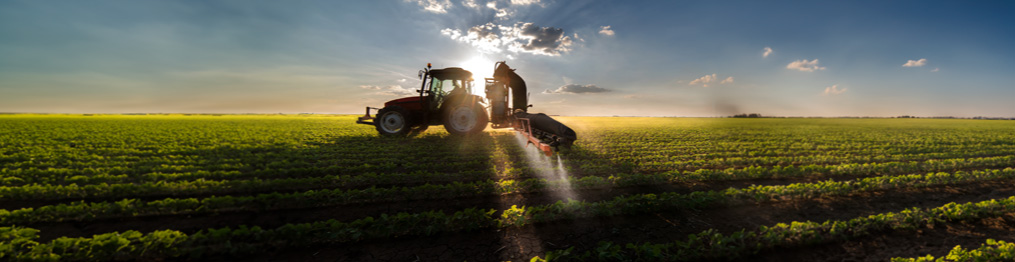 tractor en un campo